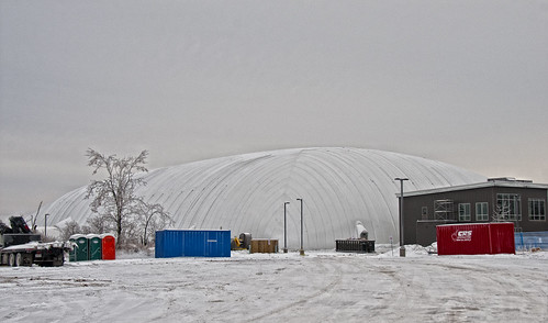winter white ontario architecture inflatable dome westbrook