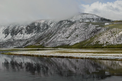 travel usa snow mountains reflection nature clouds river landscape geotagged spring nikon valley yellowstonenationalpark yellowstone wyoming ynp madisonvalley madisonriver d700 2470mmf28g