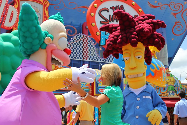 Sideshow Bob and Krusty the Clown at Universal Orlando
