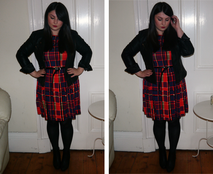 how to wear grunge plaid trend outfit 5