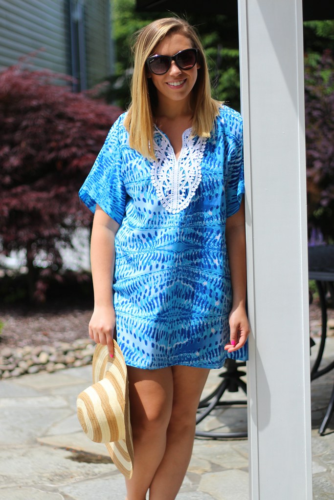Blue Bathing Suit Coverup - Beachy Keen on #LivingAfterMidnite