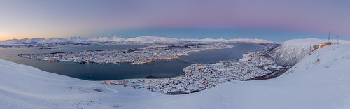winter panorama snow norway tromsø mørketid troms fjellheisen visipix