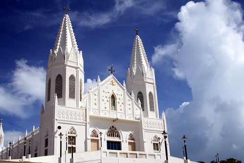 india white church architecture tamilnadu nagapattinam ind