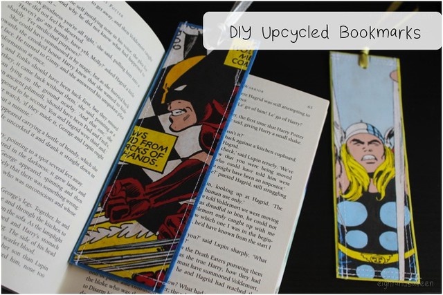 upcycled bookmarks