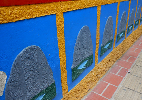 Wall art in Guatapé, Colombia