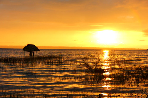 travel sunset sky lake nature landscape golden guatemala