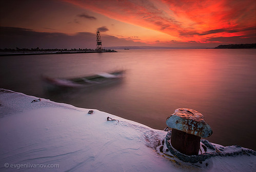 winter sunset red sky snow reflection ice water clouds landscape nikon colorful seascapes dramatic bulgaria blacksea fiery