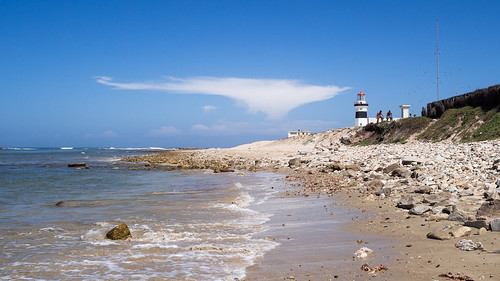 lighthouse beach clouds southafrica coast olympus blueskies easterncape omd portelizabeth caperecife em5 olympus17mmf18