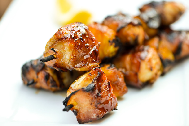 Bacon-wrapped Chicken Skewers