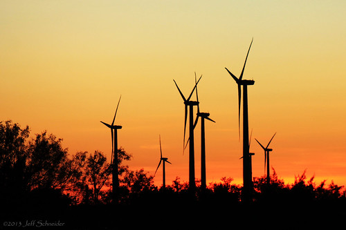 sunset windmill wind turbine windturbine abilene