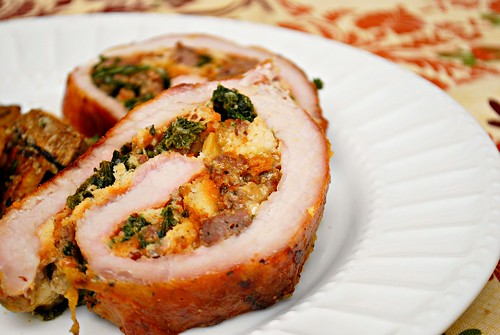 Sausage & Kale Stuffed Pork Roast