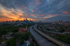 Burning Sunset over Kuala Lumpur