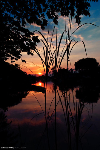 sunset sky reflection nature silhouette river indonesia landscape countryside java east simplicity epic surabaya waterscape