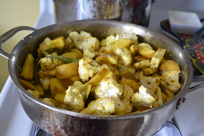 Aloo Gobi (Spiced Indian Cauliflower) via LittleFerraroKitchen.com