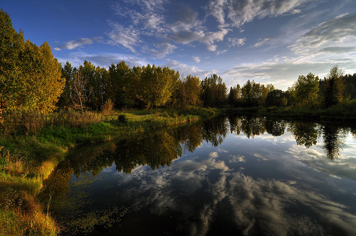 autumn canada color reflection fall clouds landscape nikon scenery day tokina alberta reddeer 1224 d300s pwpartlycloudy