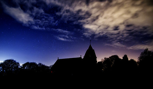 sky church night clouds stars 1750 tamron silhouttes lacock pentaxk5
