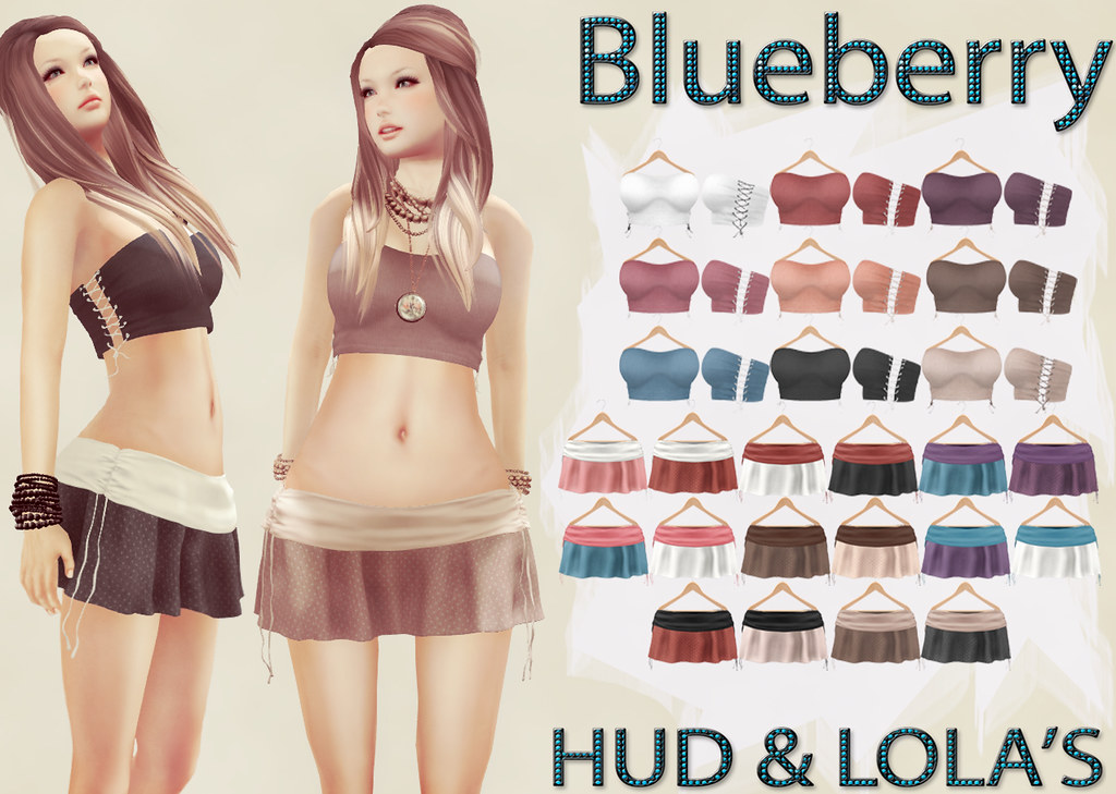 Blueberry Rori Mesh Tied Tops and Skirts