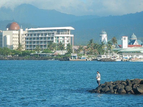 apia samoa harbour harbor rocks outcrop fisherman church cathedral offices mtvaea hills
