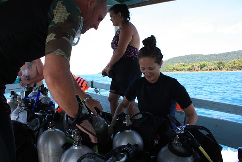 checking our equipment after the dive