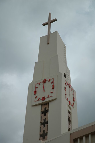 clock church costarica catholic cathedral sanisidro