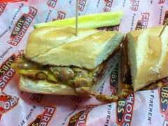 Smokehouse beef & cheddar brisket sandwich