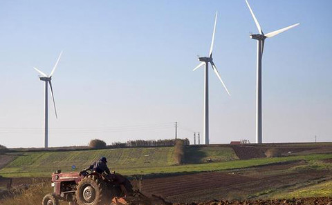葡萄牙的風力發電站，圖片來源： 綠色和平。