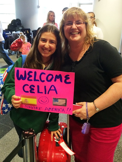 Celia arrives from Spain 20140630