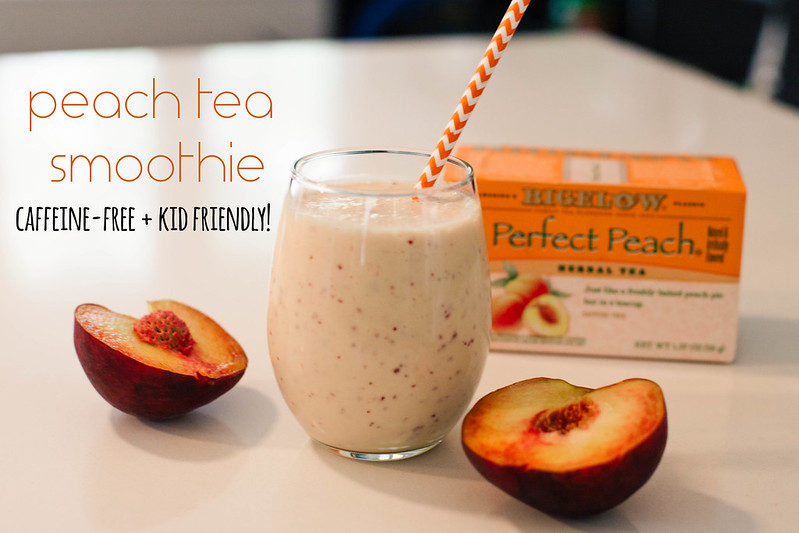 cute & little | peach tea smoothie recipe | caffeine-free, kid-friendly, perfect for summertime outdoors #trendtea #shop