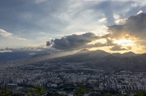 city sunset italy panorama mountain sicily palermo montepellegrino