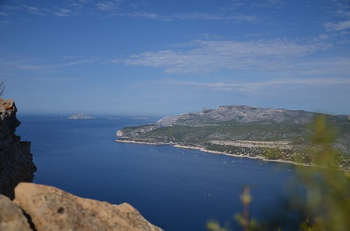 sea cliff water coast high mediterranean view provence rue cretes lecapcanaille