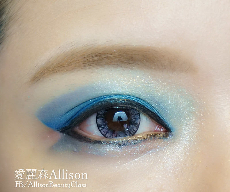 藍色海洋的傳說美人魚眼妝mermaid eye makeup