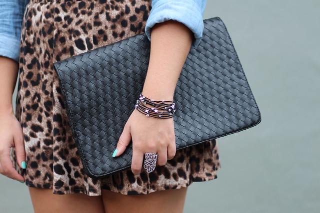 Living After Midnite: Chambray & Leopard + a Bracelet Giveaway