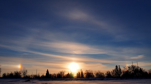 winter sunset ontario canada landscape halo parhelion sundog playingfield brampton 2014 atmosphericphenomenon pl5 poweradecentre edk7