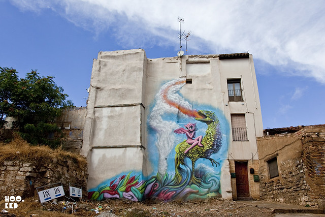 Street Art Mural, Ron English work in Tudela, Spain