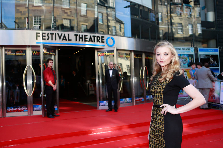 Natalie Dormer arriving at the European premiere of Breathe In at Festival Theatre