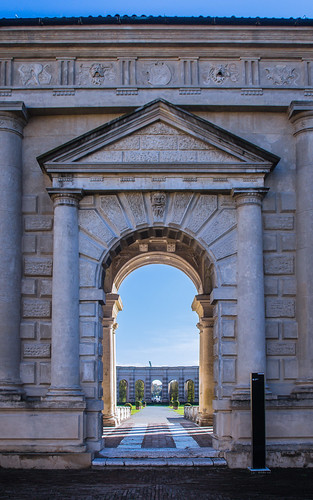 italy gate italia arch perspective romano mantova te palazzo mantua palladio giulio