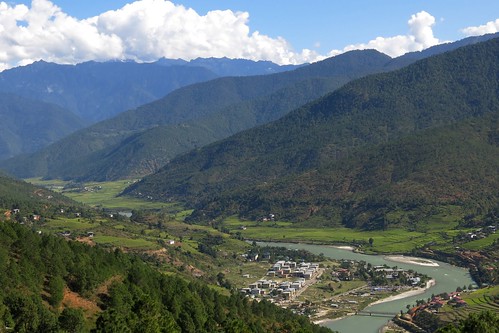 river landscape bhutan