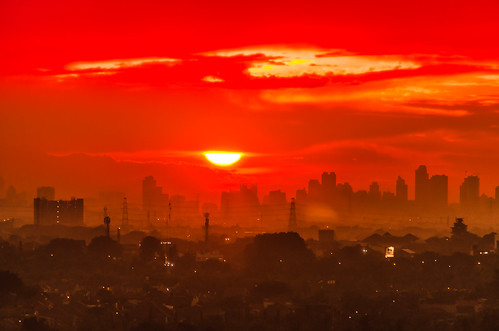 sunset building cityscape red goldenhour sun nikon indonesia bekasi d7000 paysage