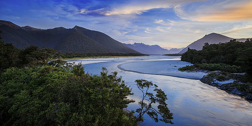 sunset newzealand river landscape mollybrown arawhata