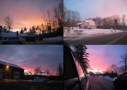 road pink blue sunset sky orange usa collage clouds composition four skies afternoon time dusk mosaic 4 peach newengland nh february 14th epic valentinesday derry lapse 2014 214 sooc