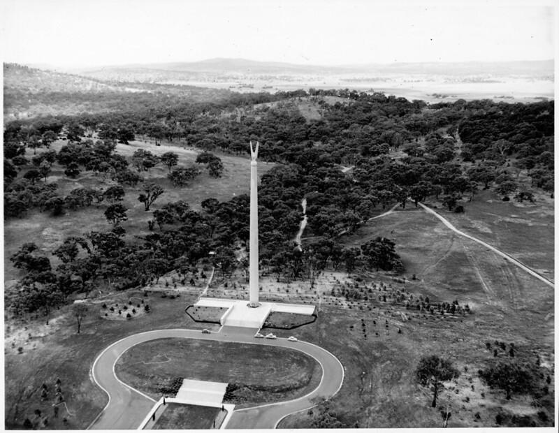 Aerial View of Australian-American Memorial c1950s - Looking North