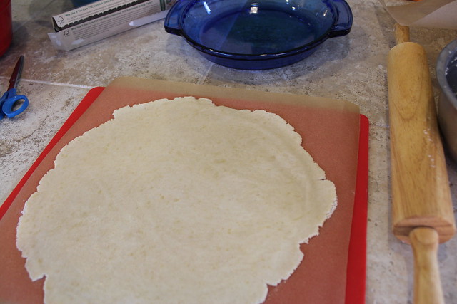 Roll crust to fit pie dish.