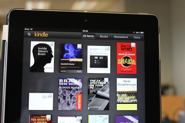 Amazon Kindle on an iPad