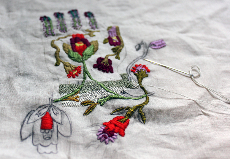 Embroidery in progress - May 19