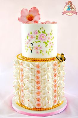 Spring Wedding Cake by Sweetlin