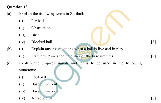 icse class 10 physical education question paper 2020 solved