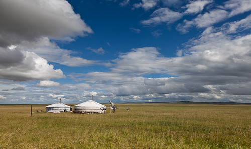 travel sky grass clouds landscape adventure mongolia yurt steppe ger mongolian dornod