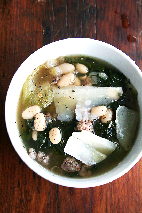 White Bean, Escarole  Sausage Soup