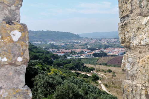 portugal landscape countryside obidos citywall