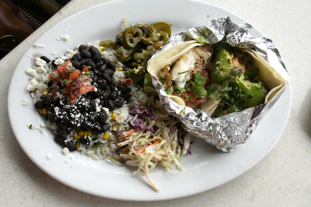 Baja style fish tacos